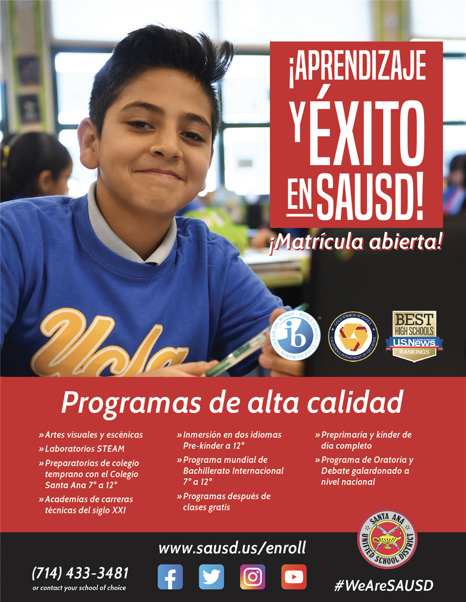 Learning and Success at SAUSD - Spanish